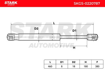 газов амортисьор, багажно/товарно пространство STARK SKGS-0220787