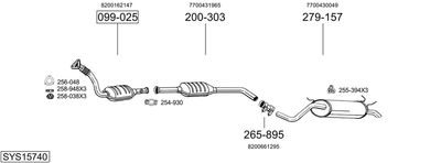 Układ wydechowy BOSAL SYS15740