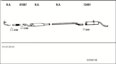 Układ wydechowy WALKER CI70011B