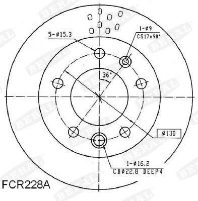 BREMSSCHEIBE BERAL BCR228A 1