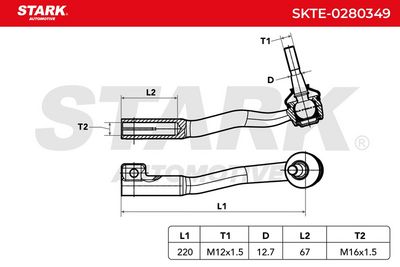 накрайник на напречна кормилна щанга STARK SKTE-0280349