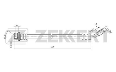 ZEKKERT BS-9066 Тормозной шланг  для NISSAN PATHFINDER III (R51) 3.0 dCi