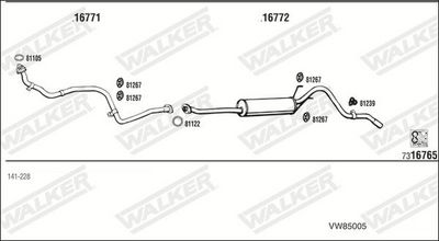 Изпускателна система WALKER VW85005