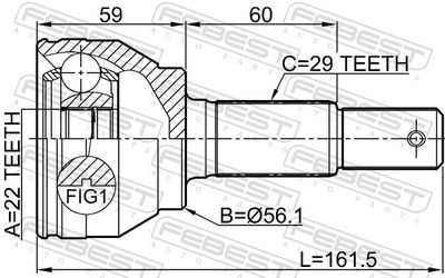 Joint Kit, drive shaft 0210-F15