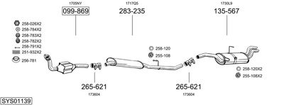 SISTEM DE ESAPAMENT BOSAL SYS01139