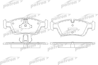Комплект тормозных колодок, дисковый тормоз PATRON PBP1300 для BMW 3