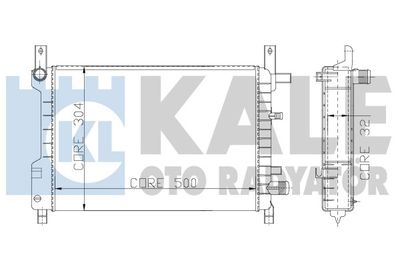 KALE OTO RADYATÖR 146000 Радиатор охлаждения двигателя для FORD FIESTA Автофургон / микроавтобус (F3L, F5L)