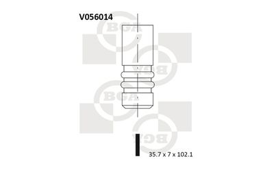 BGA V056014 Клапан выпускной  для ALFA ROMEO 164 (Альфа-ромео 164)