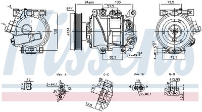 NISSENS Compressor, airconditioning ** FIRST FIT ** (890896)