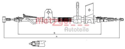 METZGER 451.12 Трос ручного тормоза  для ALFA ROMEO 166 (Альфа-ромео 166)