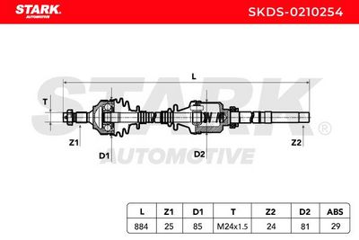 полуоска STARK SKDS-0210254