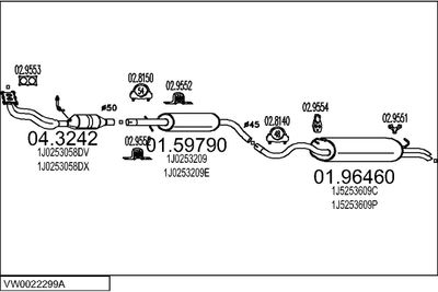 SISTEM DE ESAPAMENT MTS VW0022299A010000