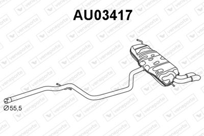 VENEPORTE AU03417 Глушитель выхлопных газов  для AUDI A3 (Ауди А3)