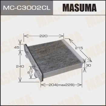 Фильтр, воздух во внутренном пространстве MASUMA MC-C3002CL для MITSUBISHI PAJERO