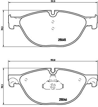 Bromsbeläggssats, skivbroms BREMBO P06076