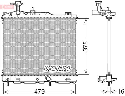 Радиатор, охлаждение двигателя DENSO DRM45039 для MITSUBISHI MIRAGE