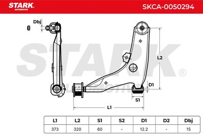 носач, окачване на колелата STARK SKCA-0050294
