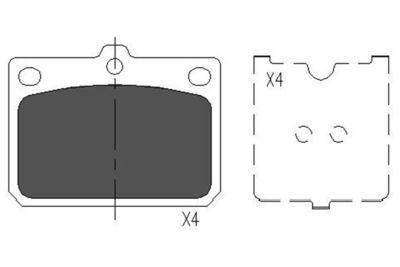 Комплект тормозных колодок, дисковый тормоз KAVO PARTS KBP-9079 для MAZDA 818