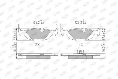 BREMSBELAGSATZ SCHEIBENBREMSE JURID 571300J 1