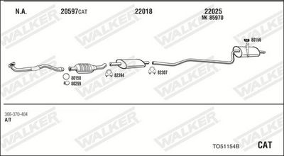 Изпускателна система WALKER TO51154B