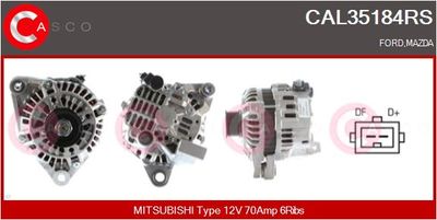 Генератор CASCO CAL35184RS для FORD PUMA