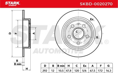спирачен диск STARK SKBD-0020270