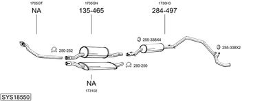 ABGASANLAGE BOSAL SYS18550