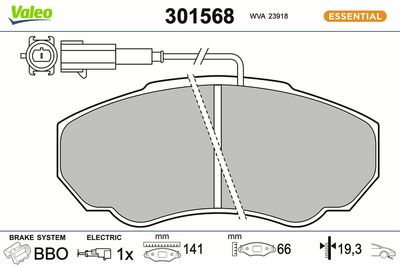 BREMSBELAGSATZ SCHEIBENBREMSE