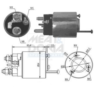 Elektromagnetický spínač, startér MEAT & DORIA 46018