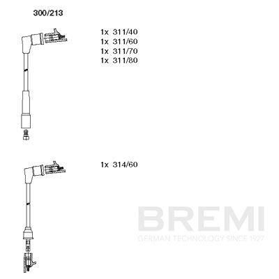 BREMI Uždegimo laido komplektas