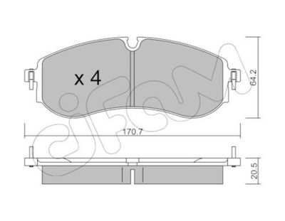Bremsbelagsatz, Scheibenbremse