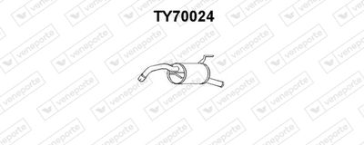 Глушитель выхлопных газов конечный VENEPORTE TY70024 для TOYOTA STARLET