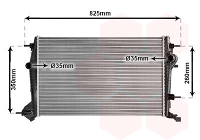 Радиатор, охлаждение двигателя VAN WEZEL 43002414 для RENAULT GRAND SCENIC