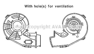 Вентилятор салона AVA QUALITY COOLING OL8642 для OPEL MERIVA