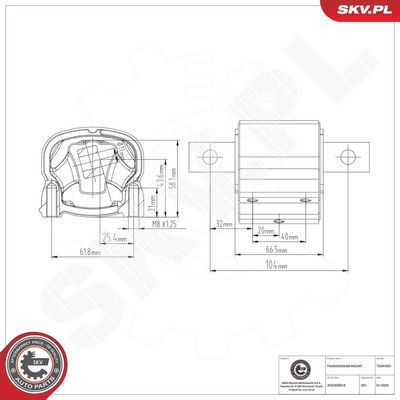 Uloženie, automatická prevodovka ESEN SKV 75SKV831