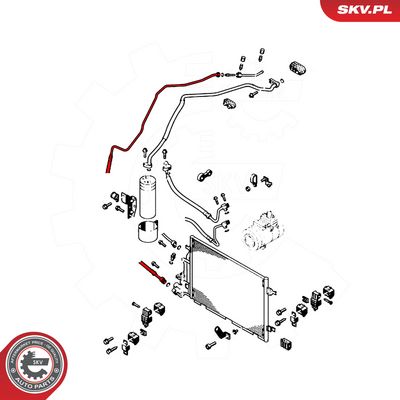Vysokotlaké / nízkotlaké vedení, klimatizace ESEN SKV 54SKV726