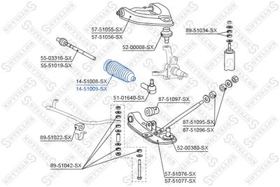 STELLOX 14-51009-SX Пыльник рулевой рейки  для HYUNDAI H100 (Хендай Х100)