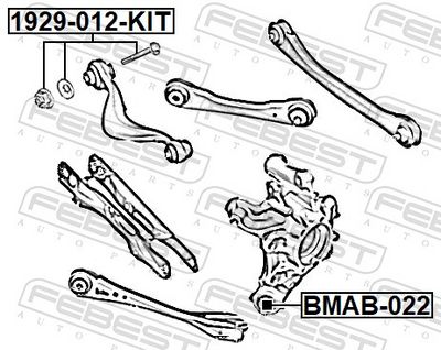 SET șURUBURI DE CORECțIE ALUNECARE FEBEST 1929012KIT 1