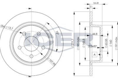 ICER 78BD7989-2 Тормозные диски для FORD TRANSIT CONNECT (P65_, P70_, P80_) 1.8 TDCi ICER 78BD7989-2 Тормозные диски для FORD TRANSIT CONNECT (P65_, P70_, P80_) 1.8 TDCi