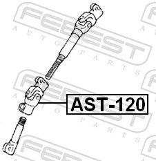 Вал сошки рулевого управления AST-120