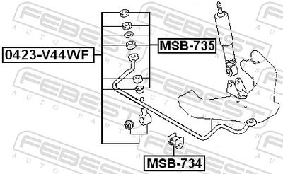 SET MONTAJ STABILIZATOR FEBEST MSB735 1