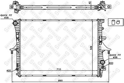Радиатор, охлаждение двигателя STELLOX 10-25445-SX для VW TOUAREG
