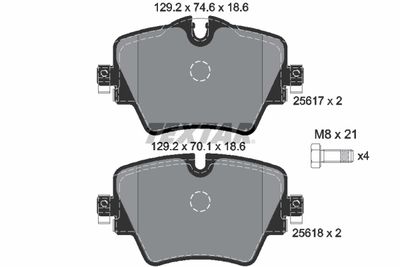 Комплект тормозных колодок, дисковый тормоз TEXTAR 2561701 для BMW X2