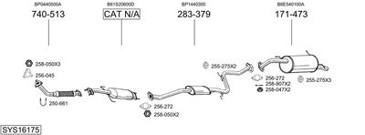 SISTEM DE ESAPAMENT BOSAL SYS16175