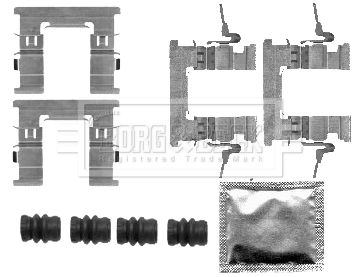 Комплектующие, колодки дискового тормоза BORG & BECK BBK1361 для NISSAN PULSAR
