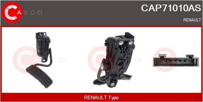 SET PEDALE CONDUCERE CASCO CAP71010AS