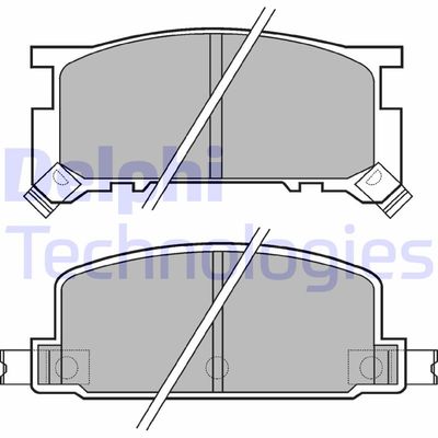 Комплект тормозных колодок, дисковый тормоз DELPHI LP634 для SUBARU LEONE