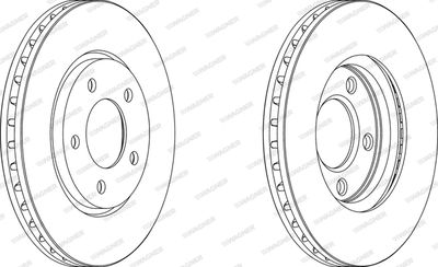 WAGNER WGR1214-1 Тормозные диски  для DODGE CARAVAN (RG_) 3.8 AWD