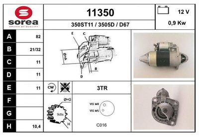 EAI Startmotor / Starter (11350)