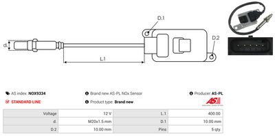 SENZOR NOX INJECTIE ADITIV AS-PL NOX9334 2